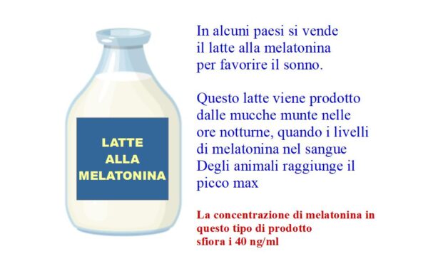 Il latte alla melatonina