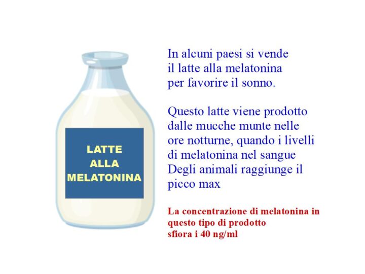 Il latte alla melatonina 40 ng/ml