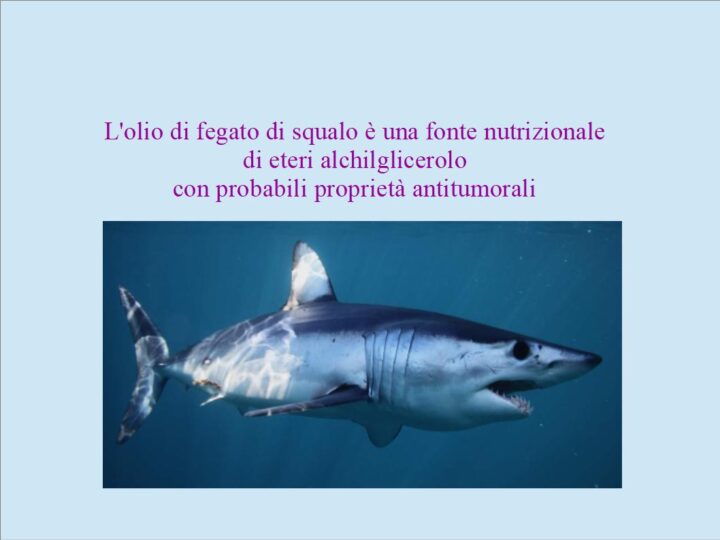 Antitumorali nell'olio di fegato di squalo
