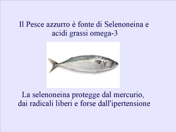 La Selenoneina: Un antiossidante contenuto nel pesce azzurro